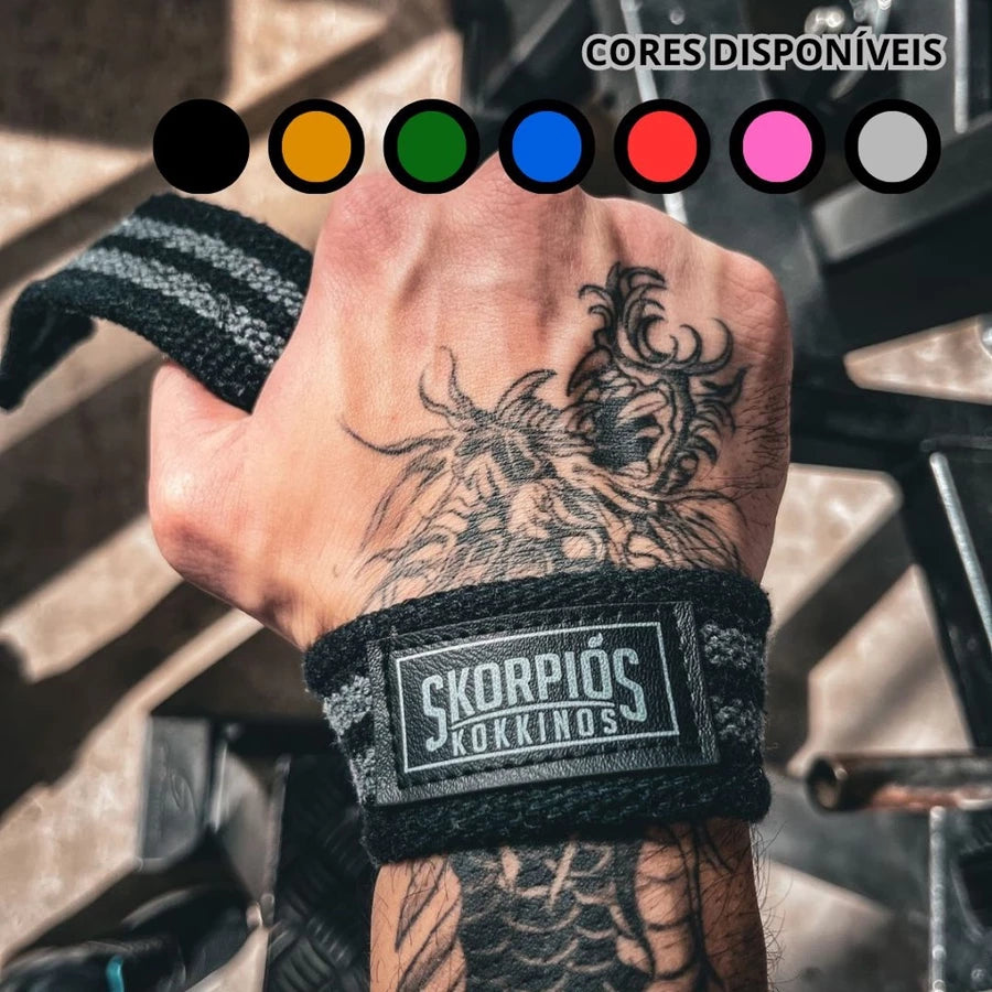 Luva Strep Para Musculação Com Protetor de Punho - GymShield™