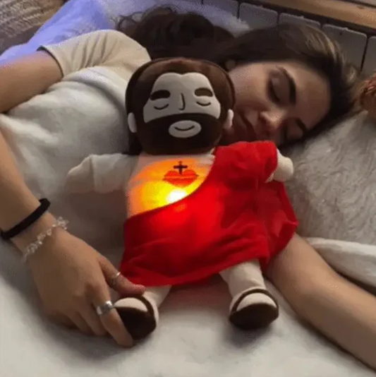 Pelucia Jesus Com Respiração e Luz