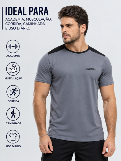 Kit 3 Camisas Dry Fit Masculino Academia Tecido Leve Musculação e Treino