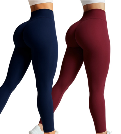 Kit 2 Calças Leggings Cintura Alta e Modeladora Feminina
