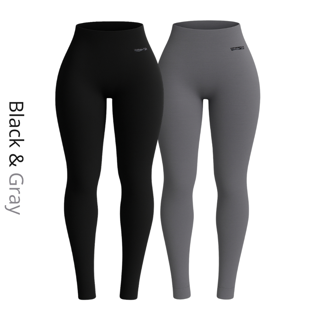Kit 2 Calças Leggings Cintura Alta e Modeladora Feminina