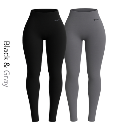 Kit 2 Calças Leggings Cintura Alta e Modeladora Feminina