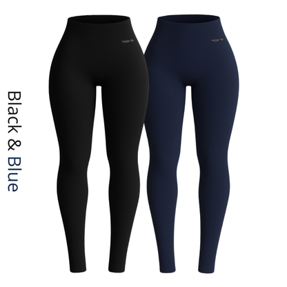 Kit 2 Calças Leggings Cintura Alta e Modeladora Feminina