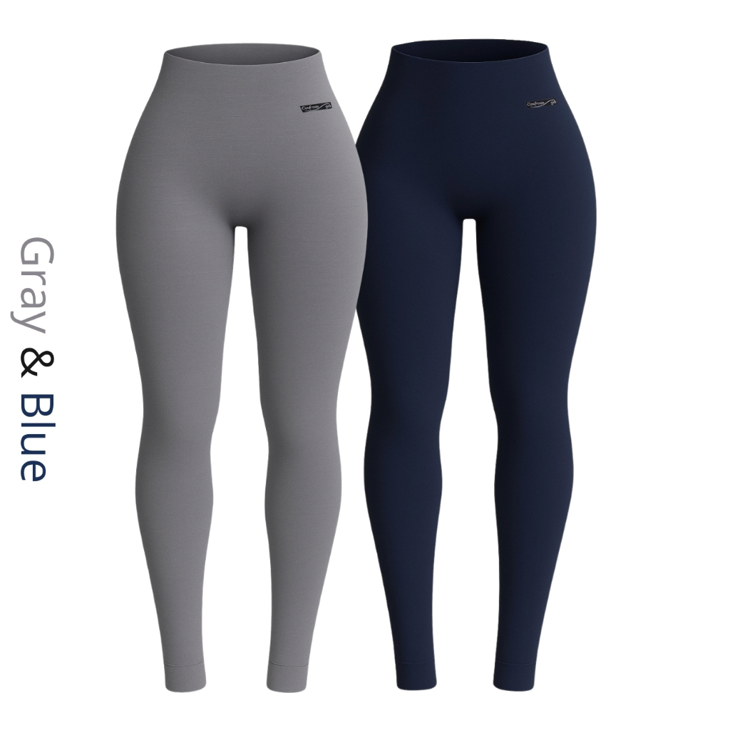Kit 2 Calças Leggings Cintura Alta e Modeladora Feminina