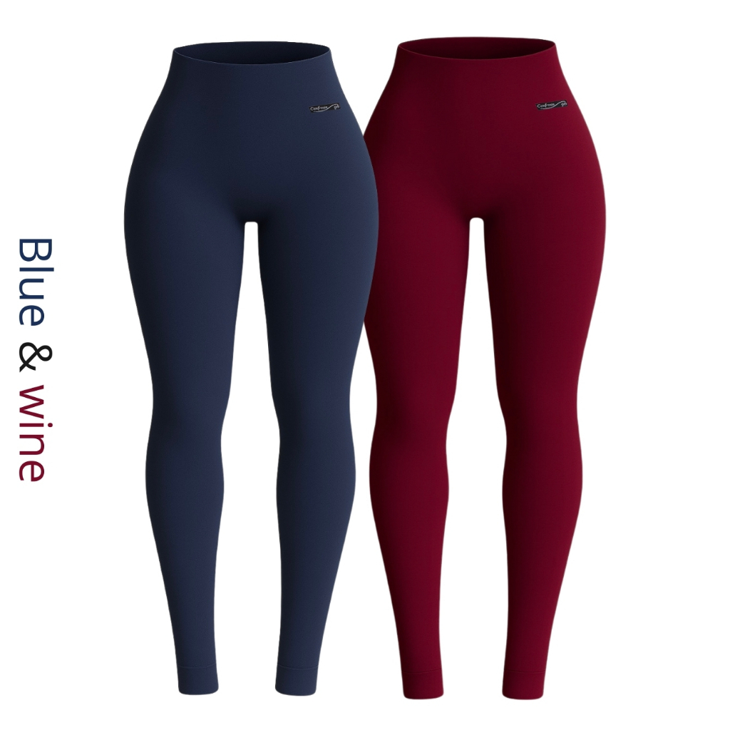Kit 2 Calças Leggings Cintura Alta e Modeladora Feminina