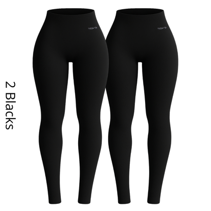 Kit 2 Calças Leggings Cintura Alta e Modeladora Feminina