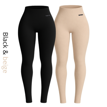 Kit 2 Calças Leggings Cintura Alta e Modeladora Feminina