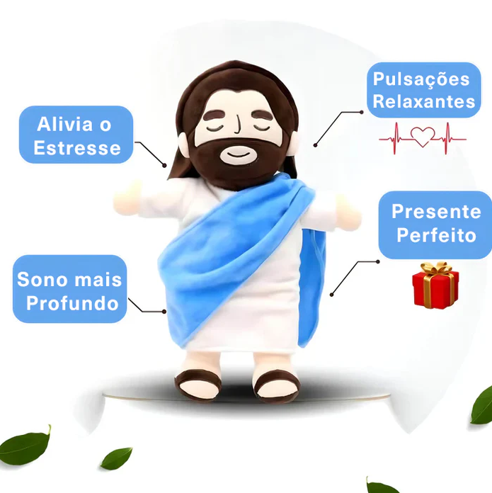 Pelucia Jesus Com Respiração e Luz